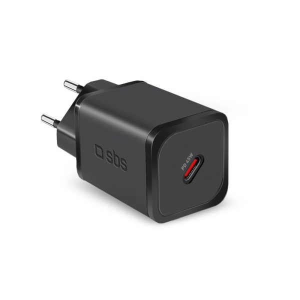 SBS TRAVEL CHARGER PD 45W GaN black SBS TRAVEL CHARGER PD 45W GaN black - Image 1