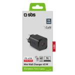 SBS TRAVEL CHARGER PD 45W GaN black - Image 2
