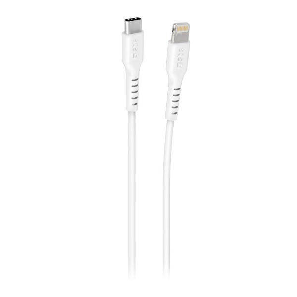 SBS DATA CABLE MFI TYPE C to LIGHTNING 3m white SBS DATA CABLE MFI TYPE C to LIGHTNING 3m white - Image 1