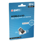 ΣΤΙΚΑΚΙ ΜΝΗΜΗΣ EMTEC 64GB (DUAL) USB 2.0 MICRO USB T260 - Image 2