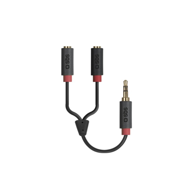 SBS AUDIO SPLITTER CABLE 20cm 1X 3.5mm MALE JACK TO 2 3.5mm FEMALE JACK SBS AUDIO SPLITTER CABLE 20cm 1X 3.5mm MALE JACK TO 2 3.5mm FEMALE JACK - Image 1