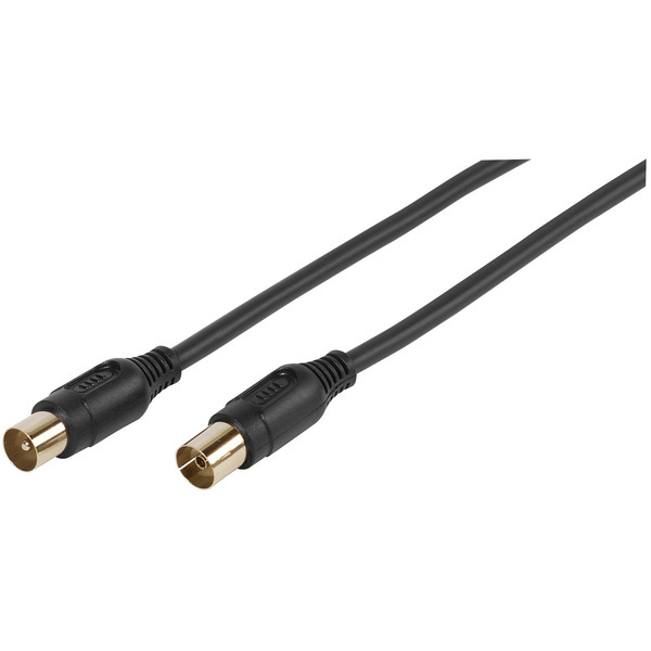 VIVANCO ANTENNA CABLE 5m COAX PLUG-COAX SOCKET FERRITE 90 dB black VIVANCO ANTENNA CABLE 5m COAX PLUG-COAX SOCKET FERRITE 90 dB black - Image 1