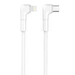 MAXLIFE ANGLED TYPE C TO LIGHTNING DATA CABLE 1m 27W white