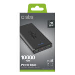 SBS POWERBANK 10000 mAh 2 PORTS USB / 1 PORT TYPE C PD 20W / 1 PORT MICRO USB black - Image 2