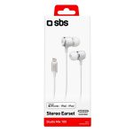 SBS HANDSFREE STEREO EARSET MFI LIGHTNING CONNECTOR STUDIO MIX 100 white - Image 2