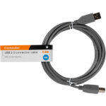 VIVANCO BULK TYPE A TO TYPE B USB CABLE 3m grey - Image 2