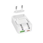SBS TRAVEL CHARGER FOLDABLE 30W white