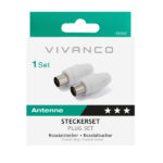 VIVANCO COAX PLUG SET FOR AERIAL white - Image 2