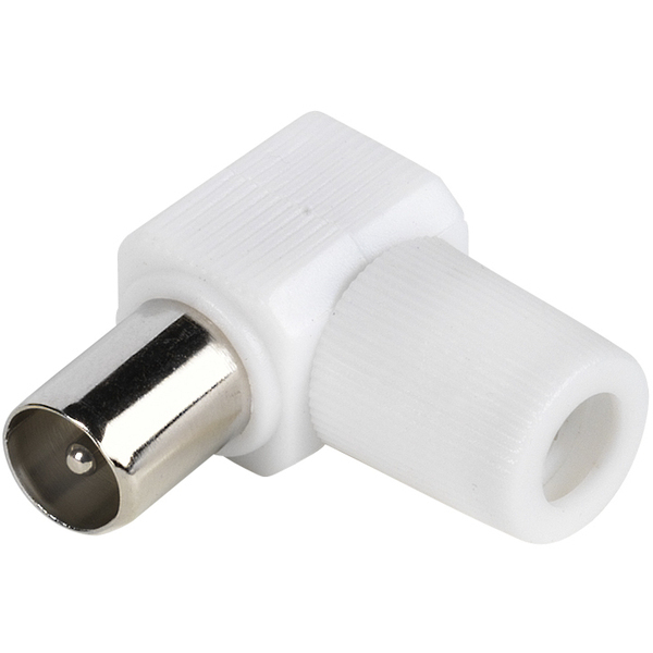 VIVANCO COAX ANGLED PLUG white VIVANCO COAX ANGLED PLUG white - Image 1