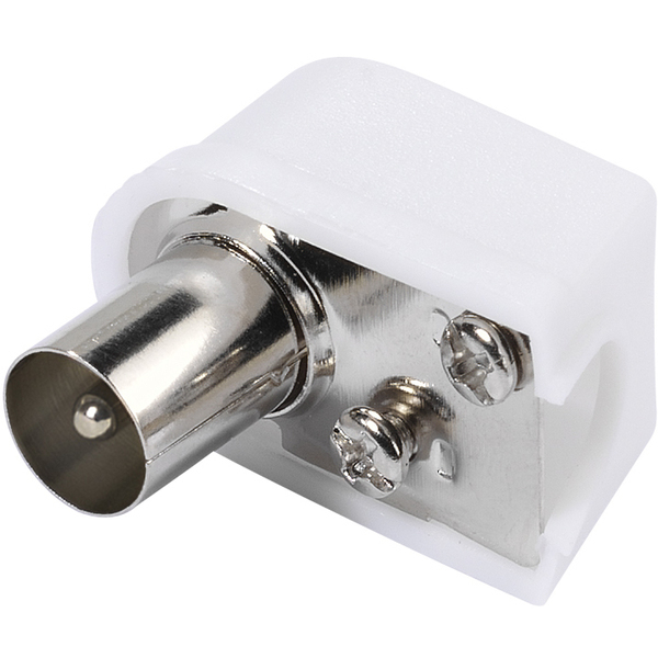 VIVANCO COAX PLUG ANGLED white VIVANCO COAX PLUG ANGLED white - Image 1