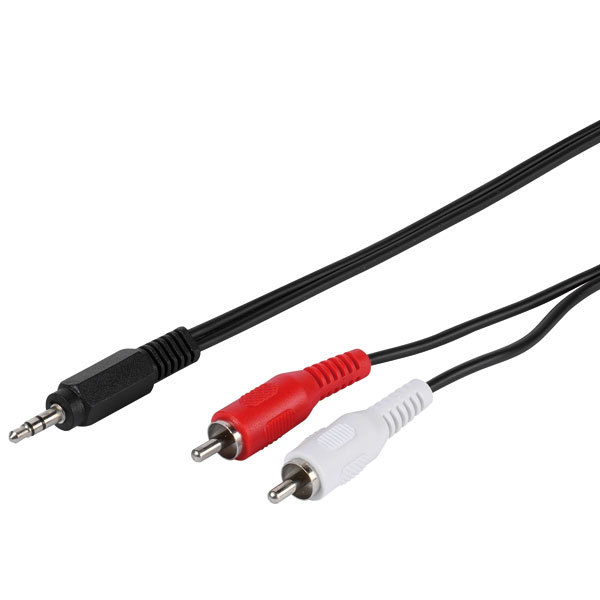 VIVANCO BULK AUDIO CONNECTION CABLE 3.5mm TO 2X RCA 5m VIVANCO BULK AUDIO CONNECTION CABLE 3.5mm TO 2X RCA 5m - Image 1