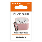 VIVANCO SILICONE CASE FOR AIRPODS 3 WITH CARABINER pink - Image 2