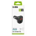 SBS CAR CHARGER FM TRANSMITTER 15W 3.4A black - Image 2