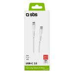 SBS DATA CABLE TYPE C to TYPE C 2.0 2m white - Image 2