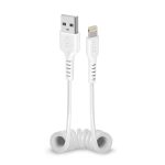 SBS DATA CABLE MFI USB to LIGHTNING SPIRAL 0.5m white