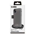 SBS NECKLACE CASE STRAP IPHONE 14 PLUS black backcover - Image 2