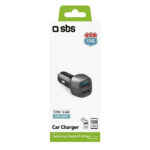 SBS CAR CHARGER 2 USB PORTS 12W 2.4A black - Image 2