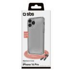 SBS NECKLACE CASE STRAP IPHONE 14 PRO salmon backcover - Image 2