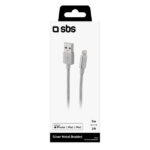 SBS DATA CABLE MFI METAL LIGHTNING 1m silver - Image 2