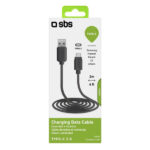 SBS DATA CABLE TYPE C 2m black - Image 2