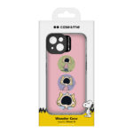 SBS CASE ME PEANUTS CASE IPHONE 14 WITH CAMERA LENS PROTECTION pink backcover - Image 2
