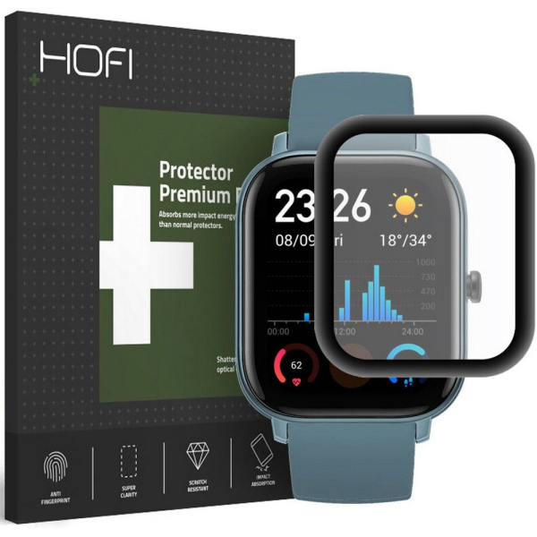 HOFI HYBRID GLASS XIAOMI AMAZFIT GTS black HOFI HYBRID GLASS XIAOMI AMAZFIT GTS black - Image 1