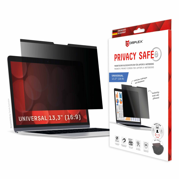 DISPLEX PRIVACY SAFE FILM LAPTOP UNIVERSAL 13.3' / 16:9 DISPLEX PRIVACY SAFE FILM LAPTOP UNIVERSAL 13.3' / 16:9 - Image 1