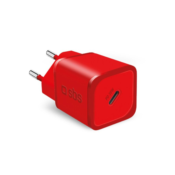 SBS TRAVEL CHARGER PD 20W GaN red SBS TRAVEL CHARGER PD 20W GaN red - Image 1