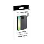 VIVANCO FROSTED COVER CAMERA PROTECTION IPHONE 15 PLUS semi transparent/black backcover - Image 2