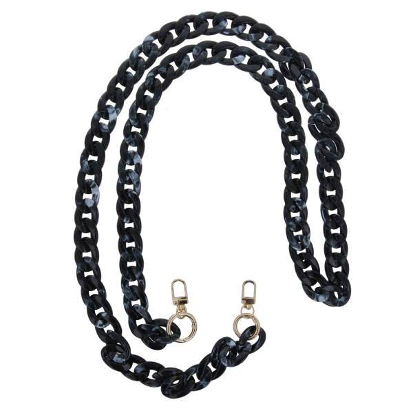 UNIVERSAL NECK STRAP CHAIN FOR PHONES 1.2m molted black UNIVERSAL NECK STRAP CHAIN FOR PHONES 1.2m molted black - Image 1