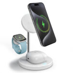 SBS WIRELESS CHARGER MFI QI2 3 IN 1 STATION 15W white