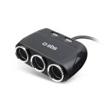 SBS CAR CHARGER MULTI-SOCKET WITH TWO USB PORTS