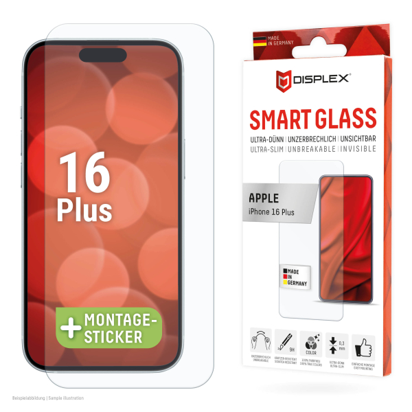 DISPLEX SMART GLASS 2D EASY-ON IPHONE 16 PLUS DISPLEX SMART GLASS 2D EASY-ON IPHONE 16 PLUS - Image 1