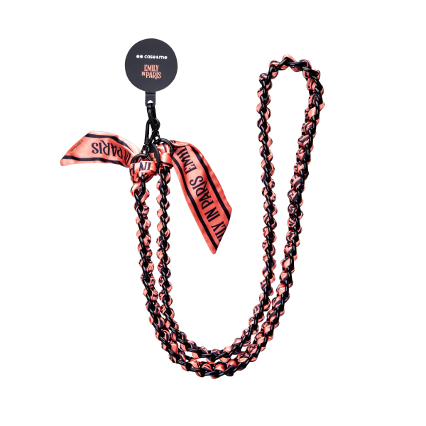 SBS EMILY IN PARIS UNIVERSAL NECK STRAP FOULARD FOR PHONES 60cm writing SBS EMILY IN PARIS UNIVERSAL NECK STRAP FOULARD FOR PHONES 60cm writing - Image 1