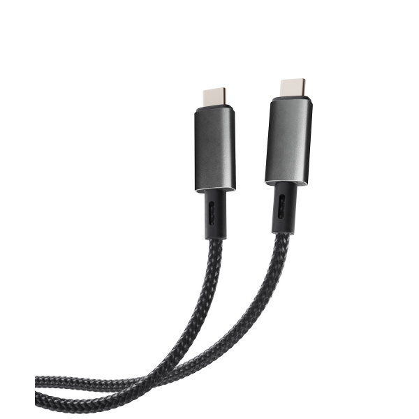 VIVANCO LONGLIFE DATA CABLE 3.2 TYPE C TO TYPE C 1m 100W black VIVANCO LONGLIFE DATA CABLE 3.2 TYPE C TO TYPE C 1m 100W black - Image 1