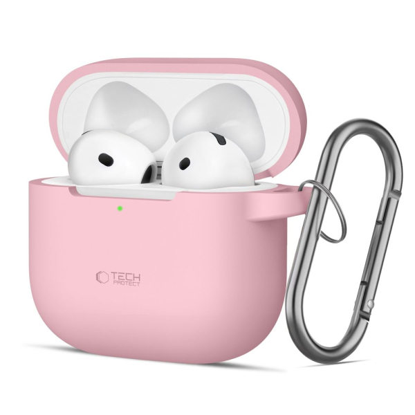 TECH-PROTECT SILICONE HOOK CASE FOR CASE APPLE AIRPODS 4 pink TECH-PROTECT SILICONE HOOK CASE FOR CASE APPLE AIRPODS 4 pink - Image 1