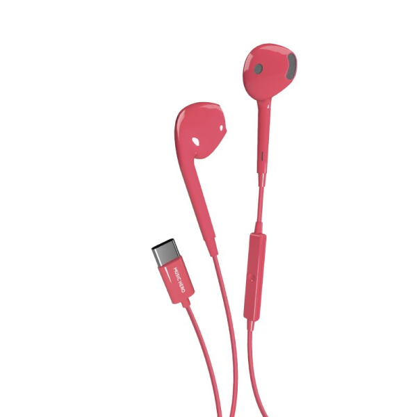 SBS MUSIC HERO HANDSFREE STEREO EARSET TYPE C CONNECTOR TUBB pink SBS MUSIC HERO HANDSFREE STEREO EARSET TYPE C CONNECTOR TUBB pink - Image 1