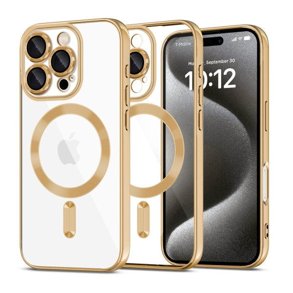 TECH-PROTECT MAGFLEX CASE IPHONE 16 PRO MAX shiny gold backcover TECH-PROTECT MAGFLEX CASE IPHONE 16 PRO MAX shiny gold backcover - Image 1