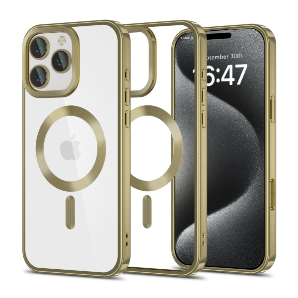 TECH-PROTECT MAGFLEX CASE IPHONE 16 PRO satin gold backcover TECH-PROTECT MAGFLEX CASE IPHONE 16 PRO satin gold backcover - Image 1