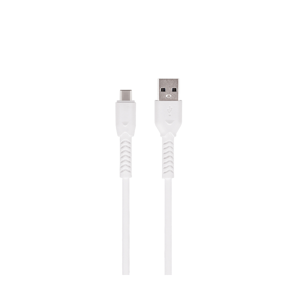 MAXLIFE USB TO TYPE C DATA CABLE 1m 3A white MAXLIFE USB TO TYPE C DATA CABLE 1m 3A white - Image 1