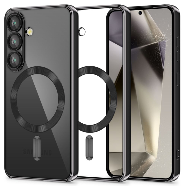 TECH-PROTECT MAGFLEX CASE SAMSUNG S25 shiny black backcover TECH-PROTECT MAGFLEX CASE SAMSUNG S25 shiny black backcover - Image 1