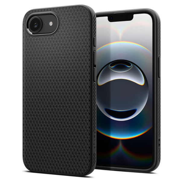 SPIGEN LIQUID AIR IPHONE 16E black backcover SPIGEN LIQUID AIR IPHONE 16E black backcover - Image 1