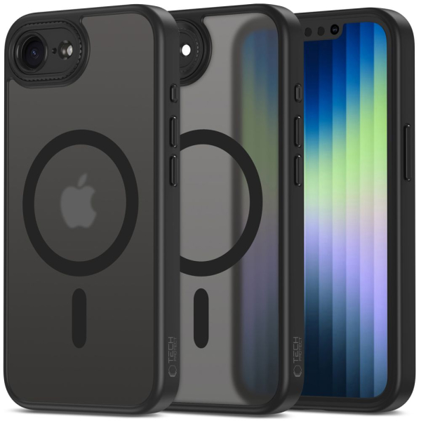TECH-PROTECT MAGCAM CASE IPHONE 16E matte black backcover TECH-PROTECT MAGCAM CASE IPHONE 16E matte black backcover - Image 1