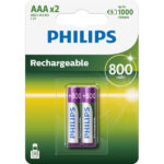 ΕΠΑΝΑΦΟΡΤΙΖΟΜΕΝΕΣ ΜΠΑΤΑΡΙΕΣ AAA PHILIPS 800mAh 1.2V 2τεμ.