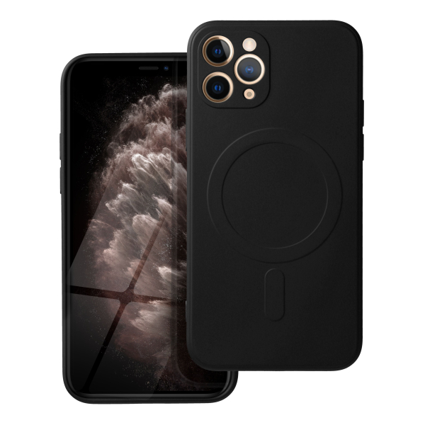 iS TPU SILICONE MAG IPHONE 11 PRO black backcover iS TPU SILICONE MAG IPHONE 11 PRO black backcover - Image 1
