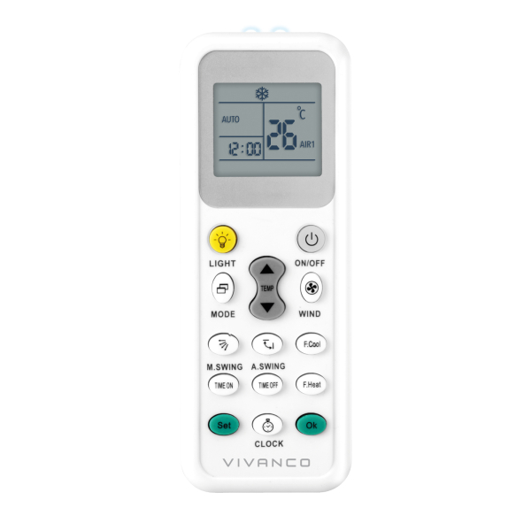 VIVANCO REMOTE CONTROL FOR AIR CONDITION UNIVERSAL black VIVANCO REMOTE CONTROL FOR AIR CONDITION UNIVERSAL black - Image 1