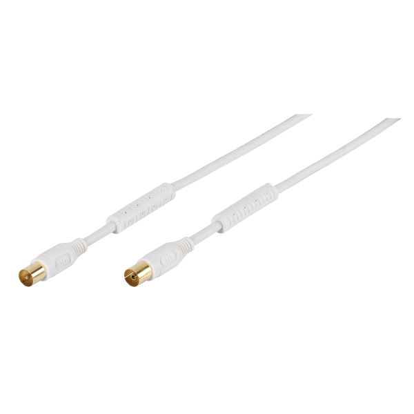 VIVANCO ANTENNA CABLE 100dB FERRITE 5m white VIVANCO ANTENNA CABLE 100dB FERRITE 5m white - Image 1