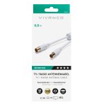 VIVANCO ANTENNA CABLE 100dB FERRITE 5m white - Image 2
