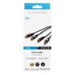VIVANCO AUDIO CONNECTION GOLD PLATTED CABLE 2x RCA to 2x RCA 1.8m black - Image 2
