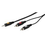 VIVANCO AUDIO CONNECTION 3.5mm JACK CABLE to 2x RCA 2.5m black